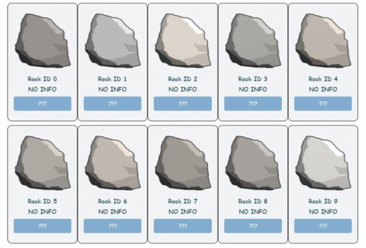 Các viên đá trong dự án EtherRock